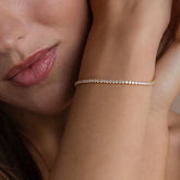 Hot Sterling 925 Silver Full AAA Zircon Bracelet Fine Jewelry 16cm-19cm 2-3mm Shiny CZ Accessories For Women Anniversary Gift